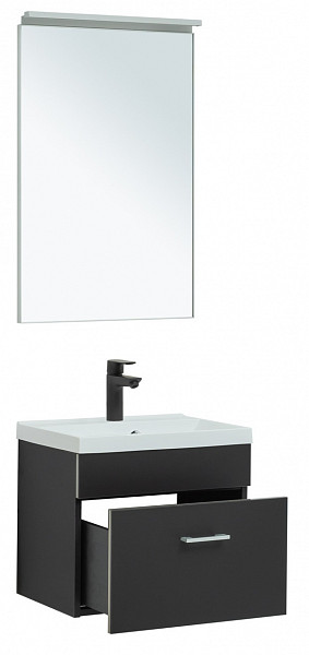 Мебель для ванной Aquanet Верона 50 черный матовый (раковина Нота 50 NEW) 00281101