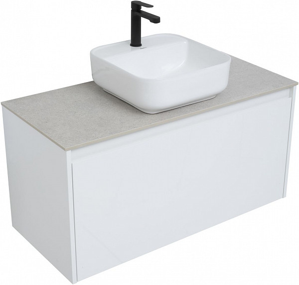 Тумба под раковину Aquanet Nova Lite 100 белый (1 ящик) 00242580