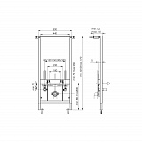 Инсталляция "KOLLER POOL" для подвесного биде Alcora ST 900(с выходами на гор. и хол. воду)