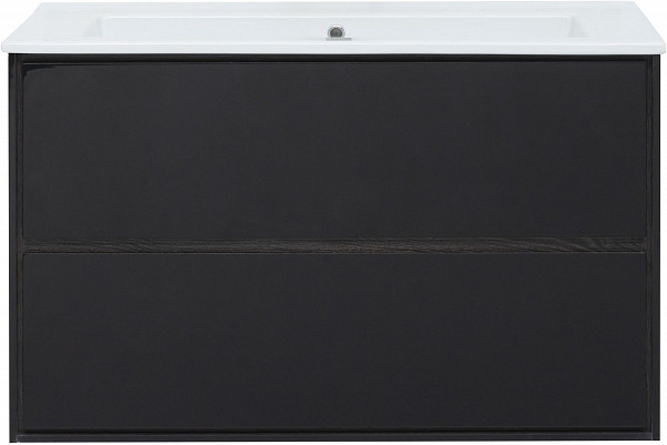 Тумба под раковину Aquanet Милан 105 черный глянец 00316690