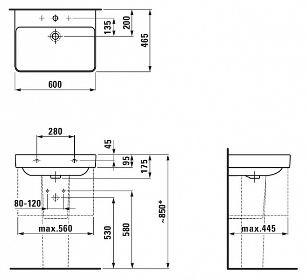 Пьедестал для раковины Laufen Pro S 8.1996.2.000.000.1