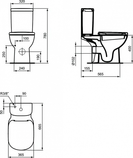 Бачок для унитаза Ideal Standard Tempo T427301