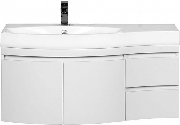 Тумба под раковину Aquanet Опера 115 L белый (2 дверцы 2 ящика) 00169613