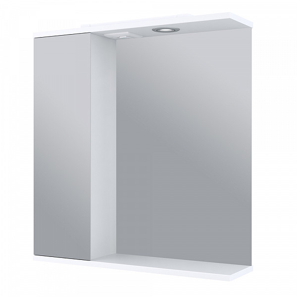 Зеркальный шкаф ДЖЕРСИ 65 с подсветкой Левый