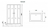 Душ. уголок NG-0120-14 (1200х800х1950) низкий поддон(14см), стекло прозрачное,  2 места