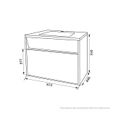 Тумба подвесная с ящиком, белая, 60 см, Esper, IDDIS, ESP60W0i95. Подходит ум. 4506000i28