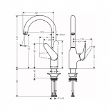 Смеситель для кухни HANSGROHE M42 Focus 71802800