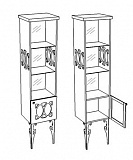 Шкаф-пенал Corozo Таормина 40 белый SD-00000306