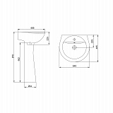 Раковина Santeri Соната с переливом белый 131112S0011B0