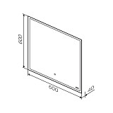M71AMOX0601SA SPIRIT V2.0, Зеркало с LED-подсветкой и системой антизапотевания, ИК-сенсор, 60 см