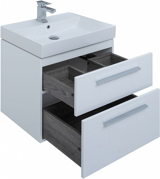 Тумба под раковину Aquanet Nova 60 белый (2 ящика) 00242279