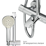 F0790520 Gem душ.система, набор: смеситель д/ванны/душа с термостатом, верхн. душ d 220 мм, ручн.душ