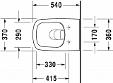 Подвесной унитаз Duravit  DuraStyle 45510900A1 в комплекте с сиденьем Soft Close