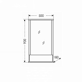 Зеркальный шкаф Вегас 50 Санта 700177