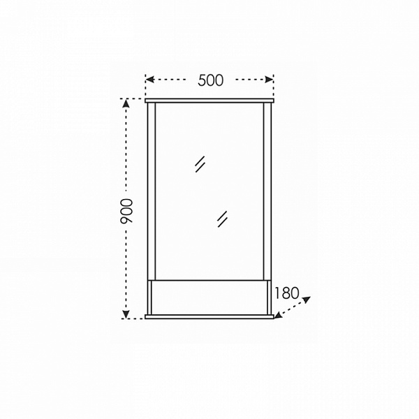 Зеркальный шкаф Вегас 50 Санта 700177