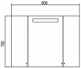 Зеркало-шкаф Акватон Мадрид 80x75 1A175202MA010 с подсветкой