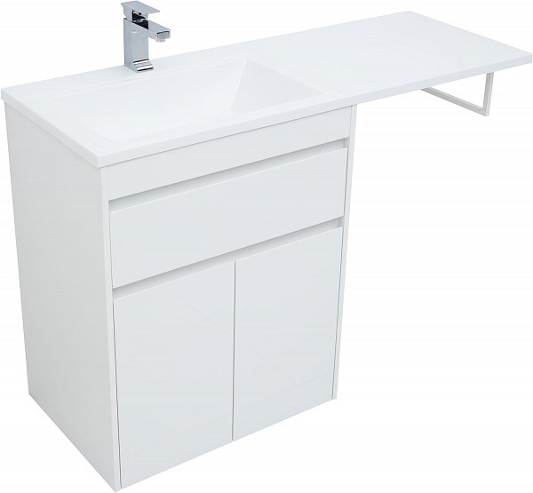 Тумба под раковину Aquanet Токио 68 белый (напольная, 1 ящик, 2 дверцы) 00237746