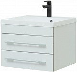 Тумба под раковину Aquanet Верона 58 белый (подвесная 2 ящика) 00176667