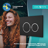 Кнопка смыва Titan Black Matt для инсталляции Hasvik (Хасвик), ABS пластик