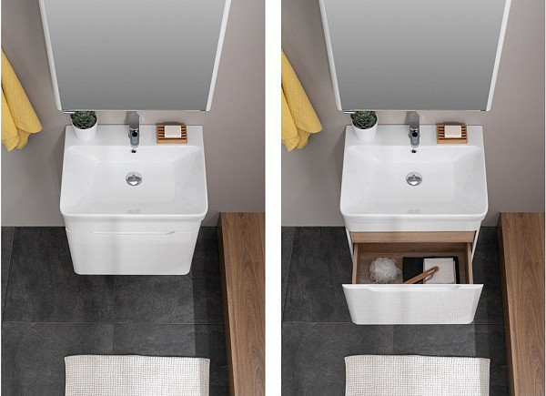 Тумба с раковиной Aquanet София 60 белый 00212586