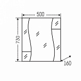 Зеркальный шкаф Лира 50 Санта 101050