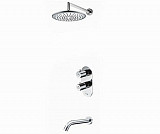 Встраиваемый комплект для ванны с изливом и верхней душевой насадкой Wasserkraft А15030 Thermo