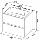 Тумба с раковиной Aquanet Алвита 60 белый 00213095