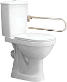 Унитаз-компакт Оскольская керамика Персона Комфорт, подвод воды нижний, косой выпуск, с откидным нержавеющим поручнем