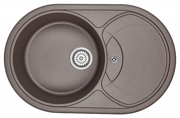 Мойка кухонная Granula овальная кварц 7801, ЭСПРЕССО