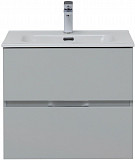Тумба под раковину Aquanet Алвита New 60 2 ящика, серый 00277512