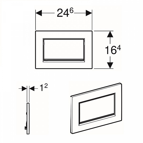 Клавиша смыва Geberit Sigma 30 115.893.14.1