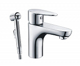 Смеситель для раковины с гигиенической лейкой Wasserkraft Leine 3508