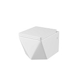 Унитаз GR-4481 Cristal (520*360*350) подвесной БЕЗОБОДКОВЫЙ с толстой крышкой