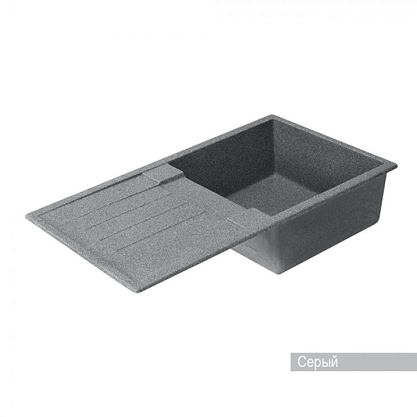 Мойка для кухни Aquaton Верона прямоугольная с крылом серая 1A710032VR230
