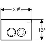 Клавиша смыва Geberit Delta 21 115.125.46.1 хром матовый