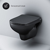 C85A1700MBSC X-Joy S подвесной унитаз FlashClean с сиденьем микролифт, черн мат
