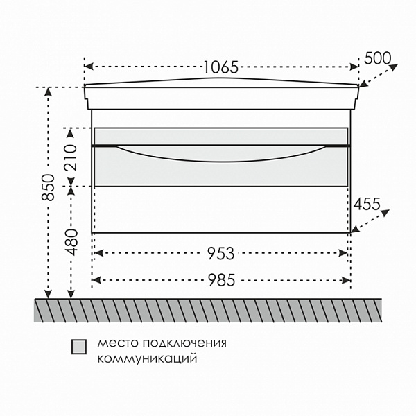 Тумба под раковину подвесная Сатурн 105 Санта 700210
