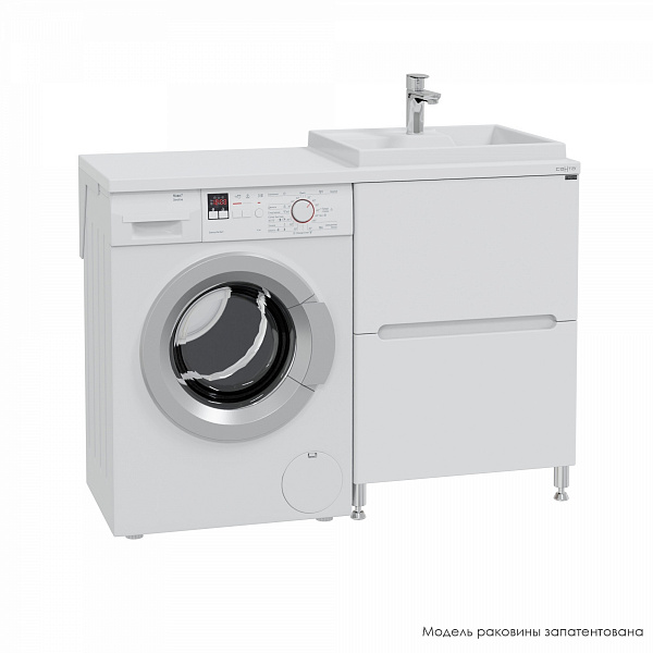 Тумба СаНта Лондон 59 2 ящ напольная, (ум. Юпитер 1200*500 литой мрамор)