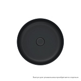 Чёрный матовый умывальник накладной, Ray, IDDIS, RAYBM03i27