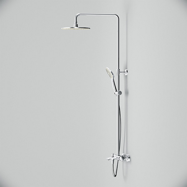 F0790520 Gem душ.система, набор: смеситель д/ванны/душа с термостатом, верхн. душ d 220 мм, ручн.душ
