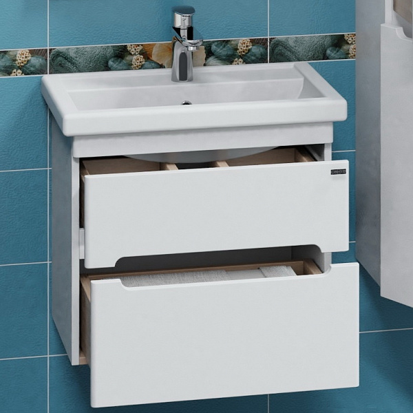 Тумба для умыв. "Лондон-60" 2 ящ,  подвес. (ум. Фостер 60) Санта