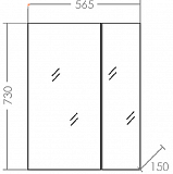 Зеркальный шкаф Стандарт 60 Санта 113004