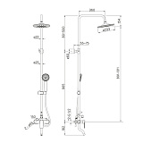 Смеситель для ванны с верхним душем, Edifice, IDDIS, EDISB3Fi06