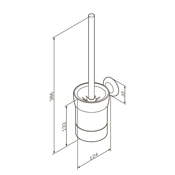 A8033400 Like, Стойка с туалетной щеткой, универсальная