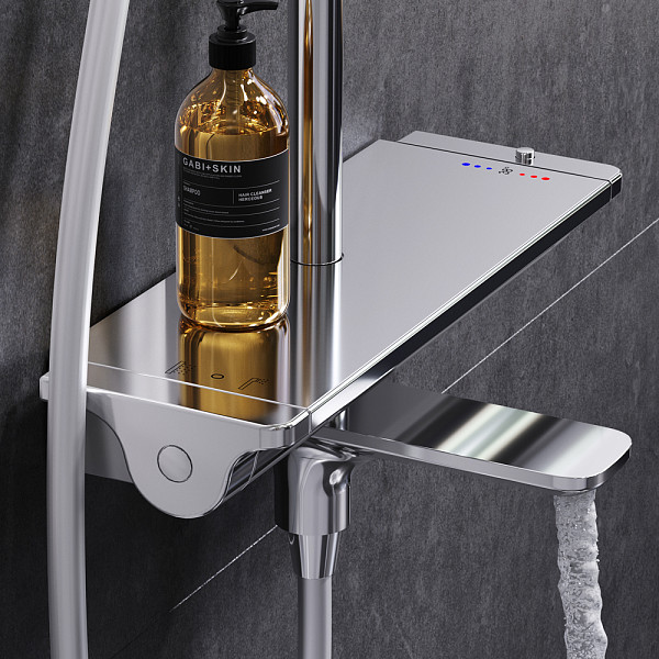 F0770A500 Spirit V2.0 душ.система, набор: смеситель д/ванны/душа с термостатом, верхн. душ d 250 мм,