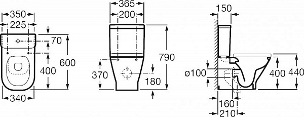 Унитаз (чаша) Roca The Gap напольный 34273700H
