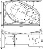 Акриловая ванна Aquanet Jamaica 160x100 R (с каркасом) 00205503