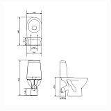 Унитаз-компакт Cersanit GRANTA 031 S-KO-GRA031-3/6-DL-n-w с микролифтом
