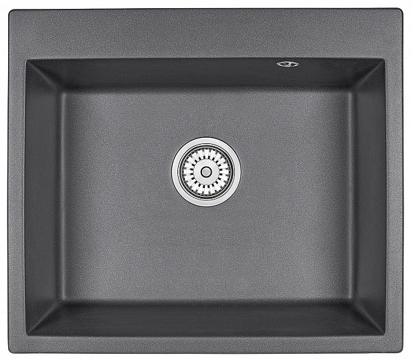 Мойка кухонная Granula квадратная кварц 6001, ГРАФИТ