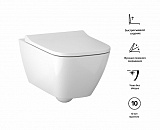 Подвесной унитаз Geberit Smyle 500.683.01.1 с крышкой-сиденьем и микролифтом